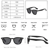 SO & EI mode lunettes de soleil ovales femmes rétro Rivets bleu vert nuances UV400 hommes tendance lunettes de soleil 5