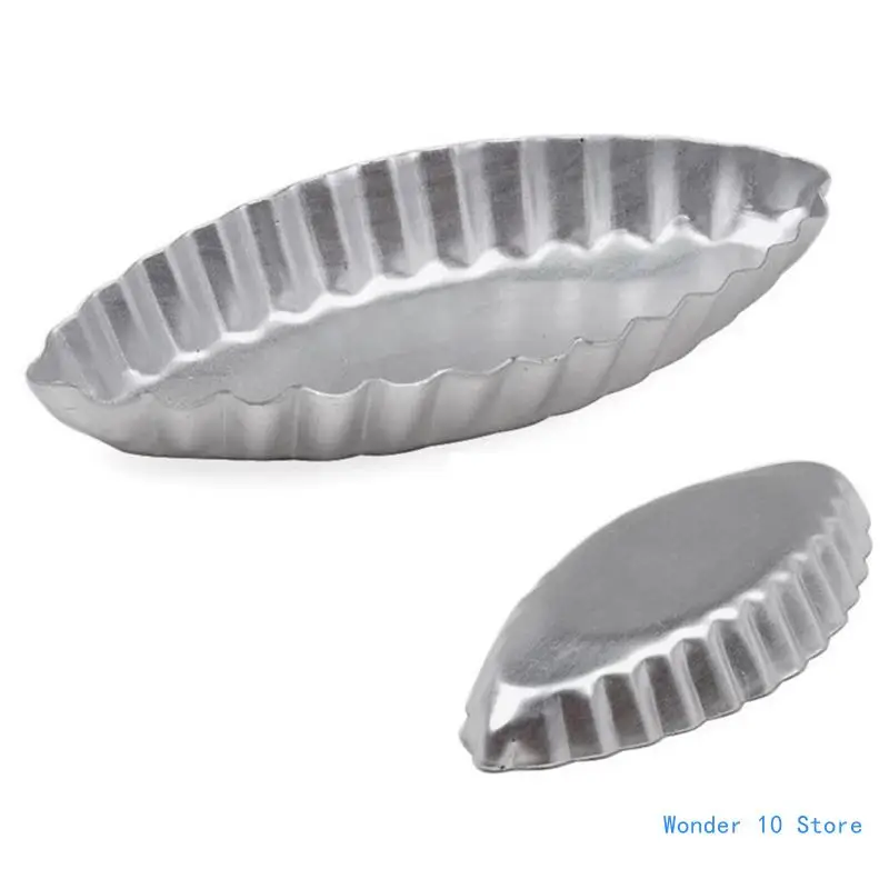 

5/10/15 pcs DIY Boat Egg Tart Mold Aluminum for Creative Gifts for Baking