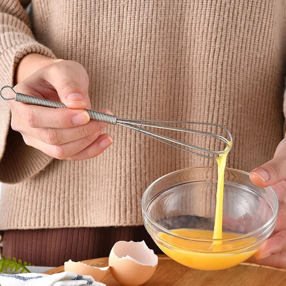 Description Picture 2 of item2PCS Kitchen Whip Whisks Set Mini Small Stainless Steel Wire Whisk Kitchen Baking Tools Whip Mix Stir Beat Gadgets Egg Tools