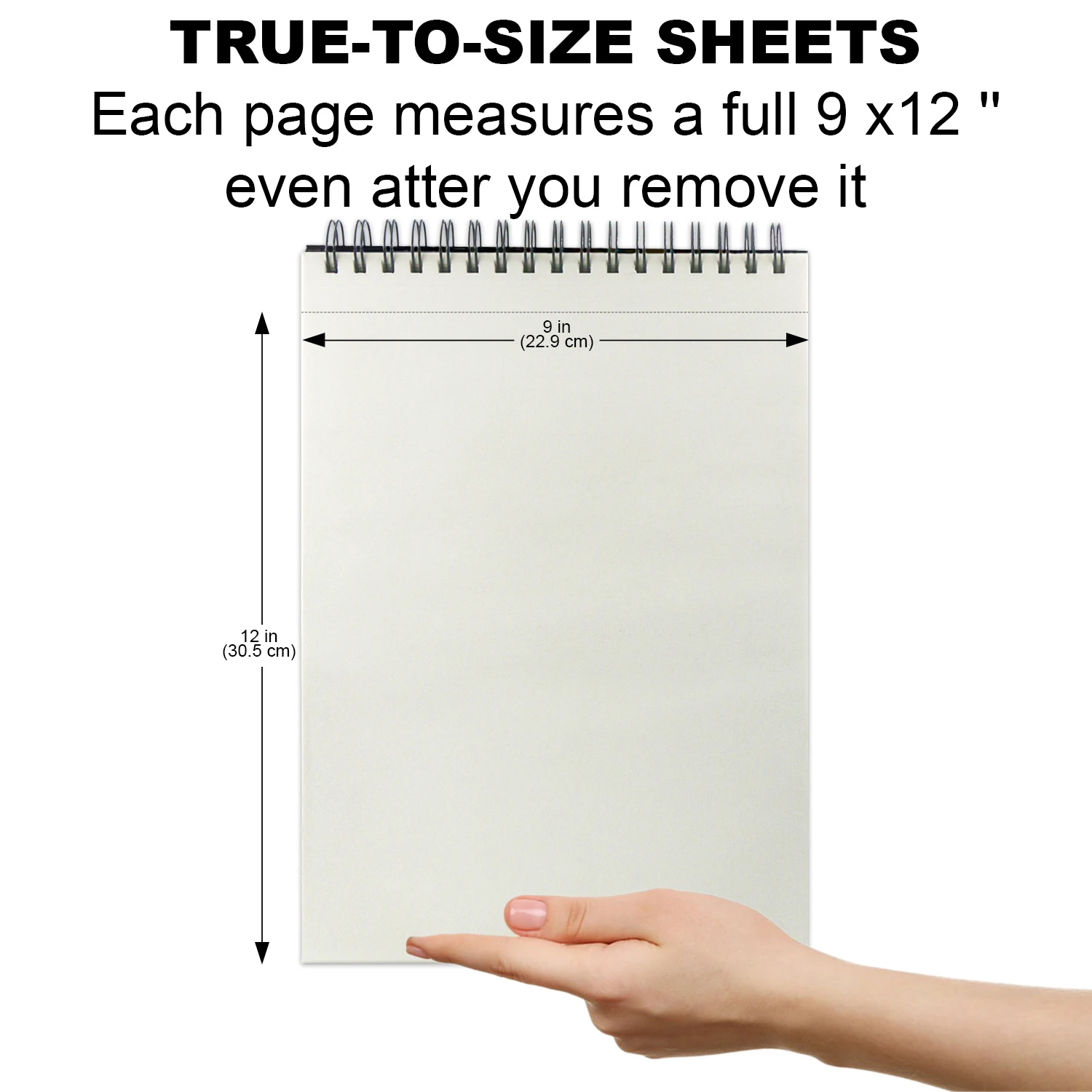 Sketch Book 9" x 12" Top Spiral Bound Sketch Pad 100 Sheets 68lb/100gsm Drawing Paper 1 Pack