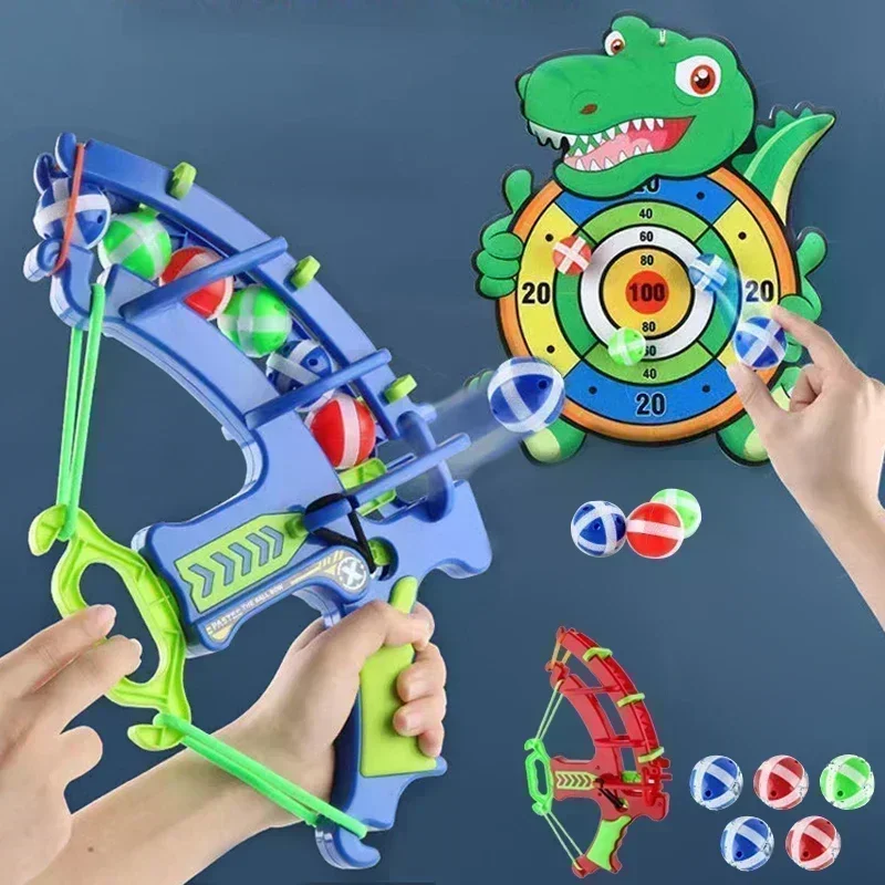 New Montessori Throw Sport Slingshot Target Sticky Ball Dartboard Basketball Board Games Educational Children's Outdoor Game Toy