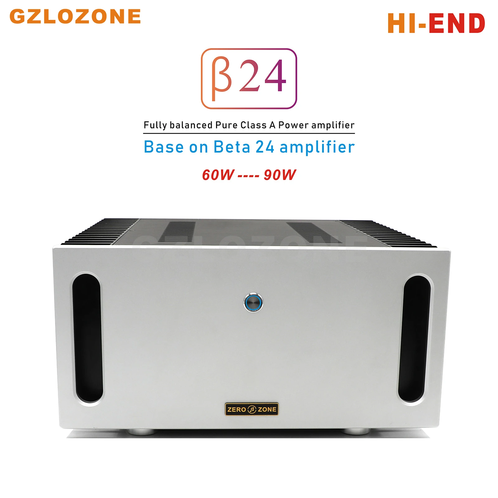 

HI-END B24, полностью сбалансированный усилитель мощности Pure Class A на усилителе Beta 24 60-90 Вт