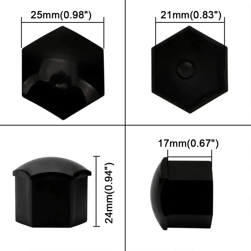 20Pcs Car Wheel Nut Protection Covers - Anti-Rust Decorative Exterior Hub Caps