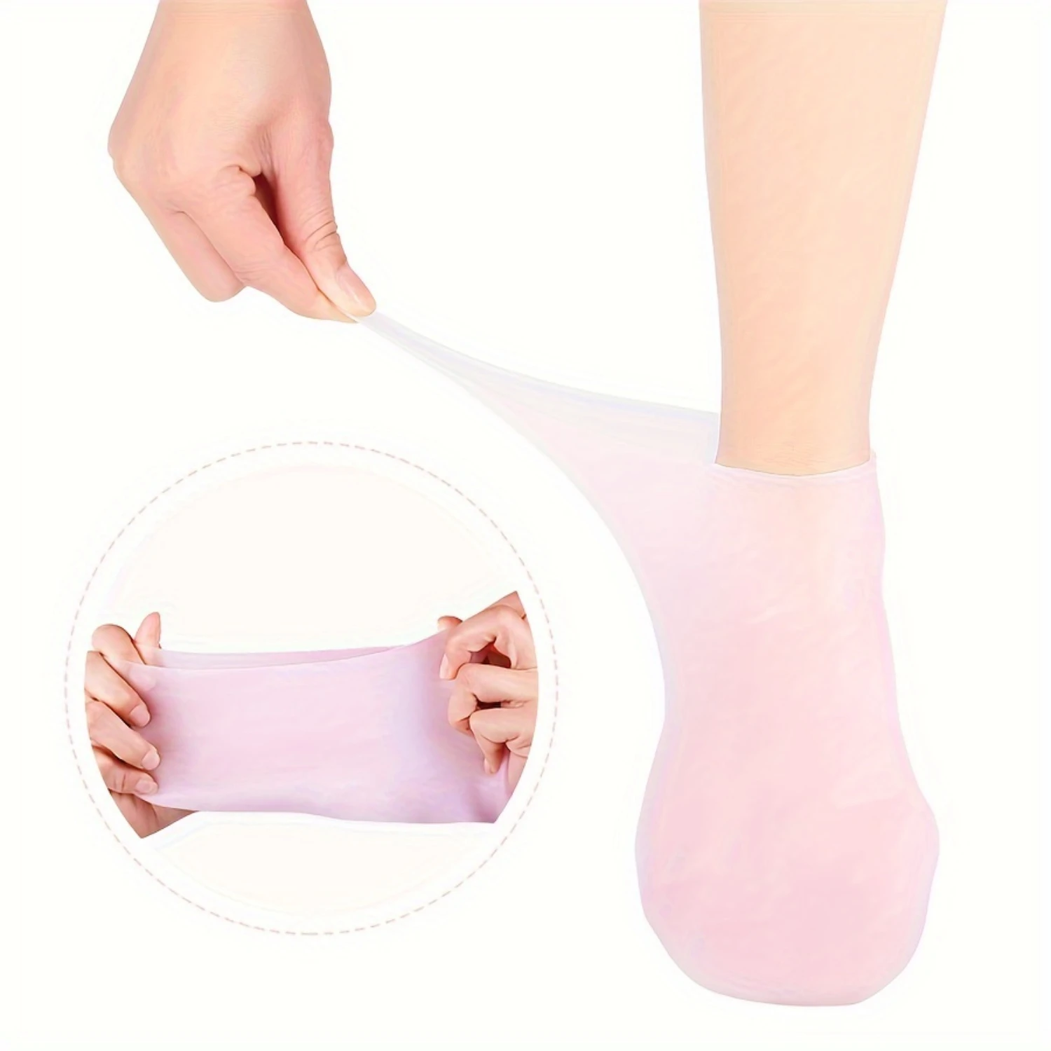 Pair Double-Layered Silicone Moisturizing Socks-Intensive Hydration for Soft and Supple Skin, Effective Anti-Dry Protection Ag