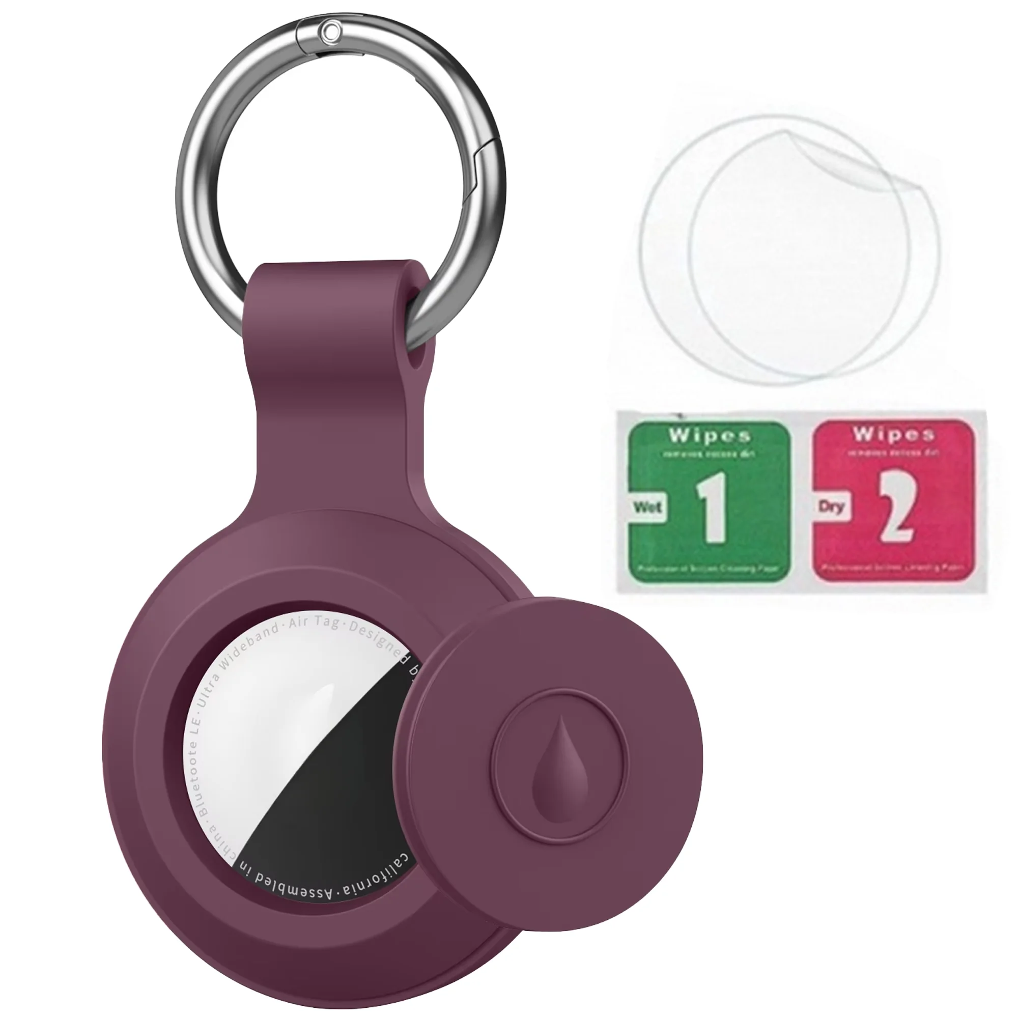 Sturdy Aluminum Alloy Keychain with Protective Cover and Carabiner Attachment