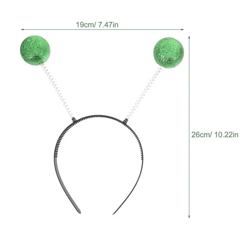 Hair Accessories Cosplay Headpiece 1 Set Funny Saucer Man Glasses Hair Hoops Alien Headdress Eyeglasses Kits Martian Antenna Headband Party Dress Up Props