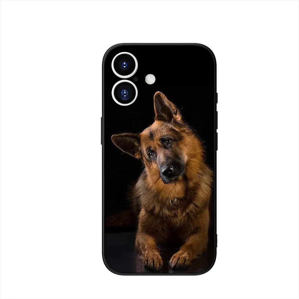 Bulldog and German Shepherd Design Phone Cover