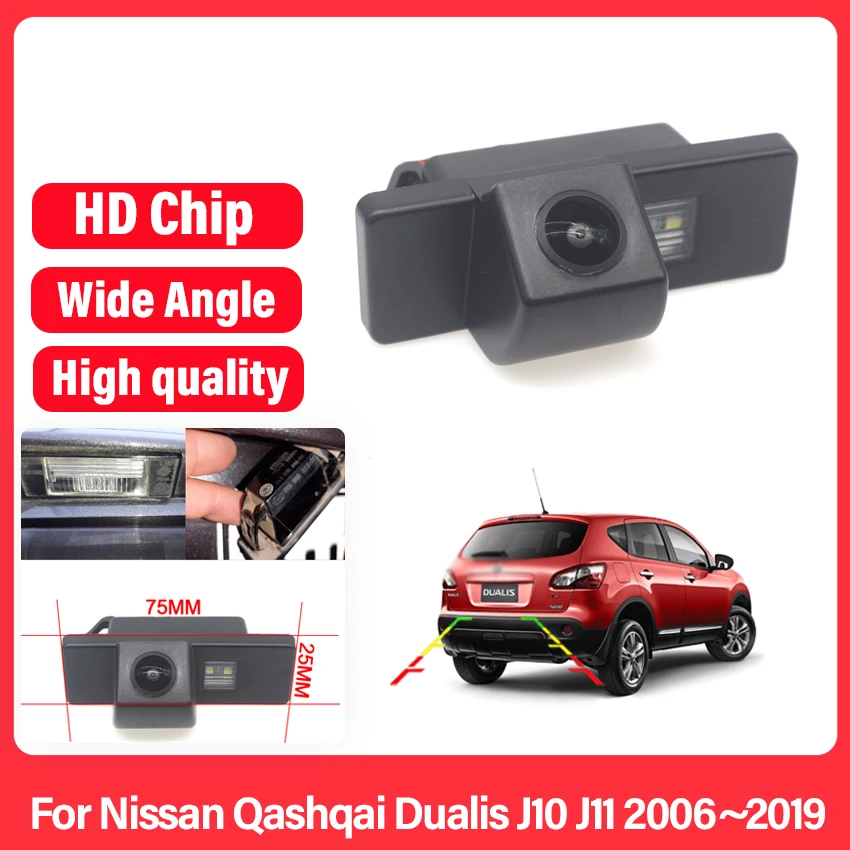 

CCD HD Fisheye Rear View Camera For Nissan Qashqai Dualis J10 J11 2006~2019 Car Backup Reverse Parking Monitor Night Vision