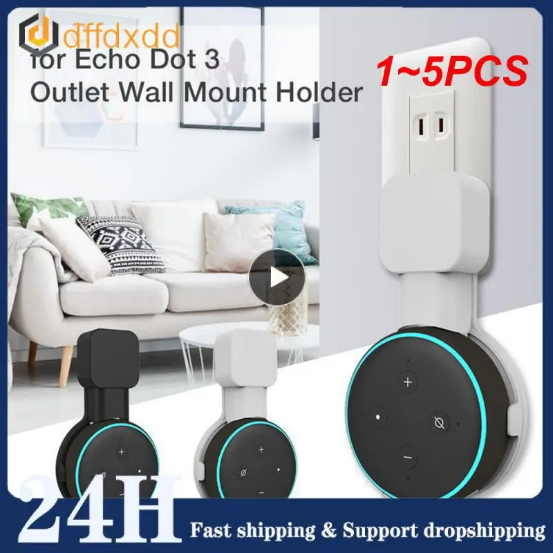 Supporto Per Montaggio A Parete Echo Dot Da 1 ~ 5 Pezzi, Staffa Di Gestione Del Cavo Per Altoparlante Alexa Echo Dot Di Terza Generazione (Spina Eu Us