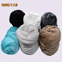 1pc Giant Soft Chunky Yarn - Velvet Jumbo Thread for Handmade DIY Throw Blankets Cushions, Pillows, Arm Knitting, Very Soft 500g 2