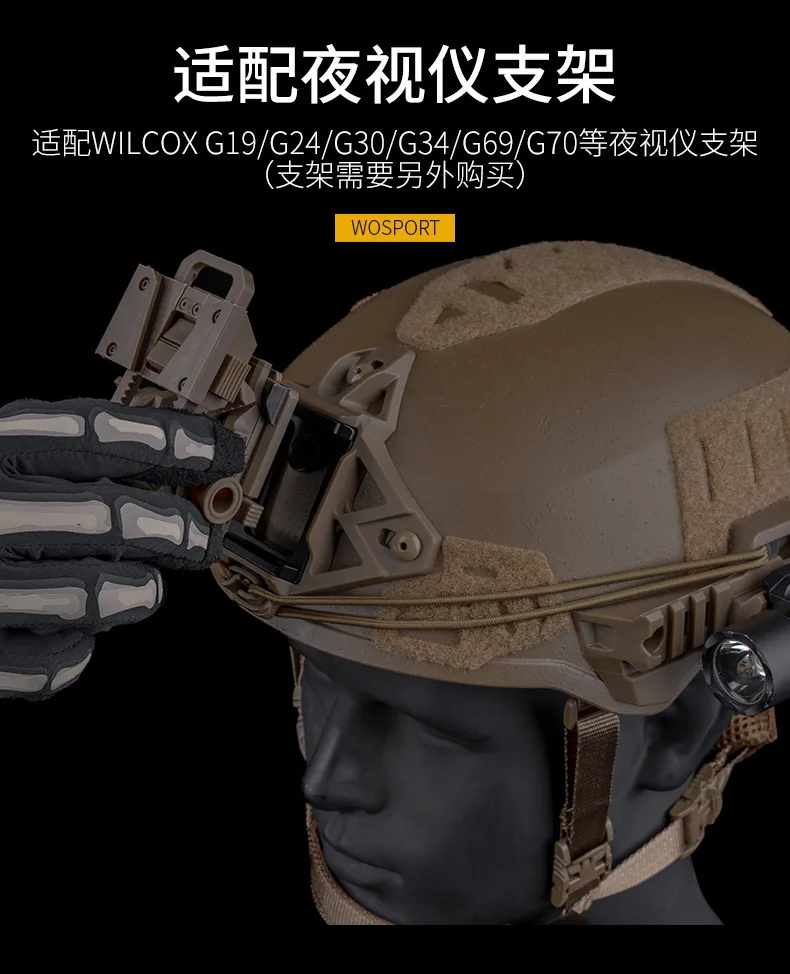 Jagdzubehör Taktischer dicker Wendy 3.0 Helm – Detail 6