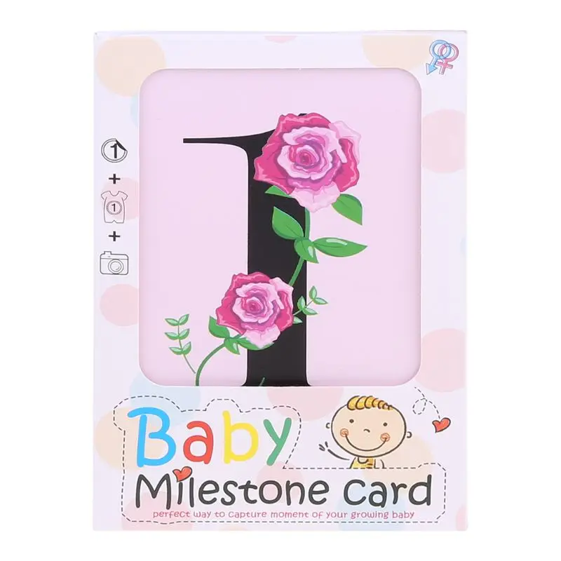 

900C Baby Milestone Photo Cards - Set of 12 Photo Cards To Capture Your Baby's First Year Memorable Moments