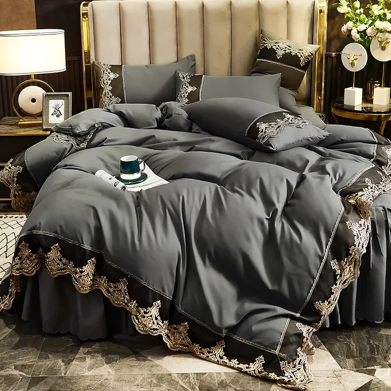 Four-piece Fashion Lace Bed Dress Four Seasons Bedroom Home Bedding Set European Style main image 1