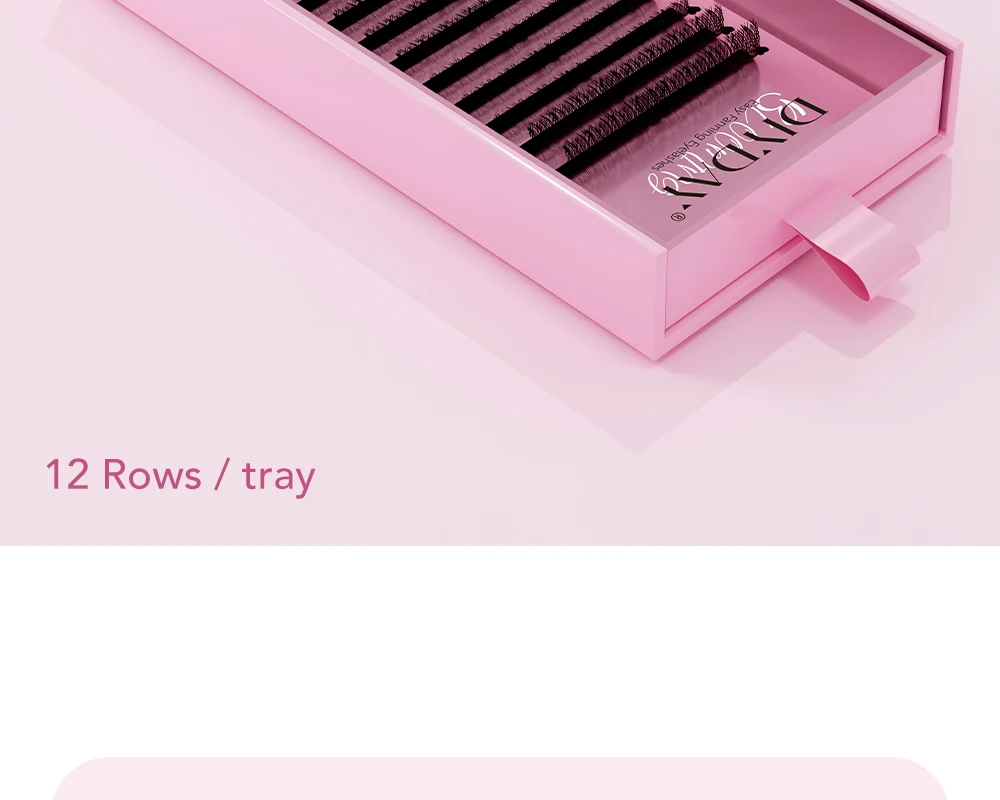 DIYDAY Easy Fanning Eyelash Extension Matte Black Camellia Lashes Extensions Soft Mink Easy Fan Volume False Eyelashes Supplies