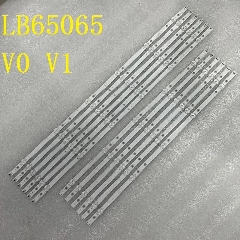 

5 комплектов = 60 шт. светодиодных лент для подсветки LB65065 V0 _ 00 LB65065 V1 65PUS6554 E4SW6518RKU E4ST6519RKU