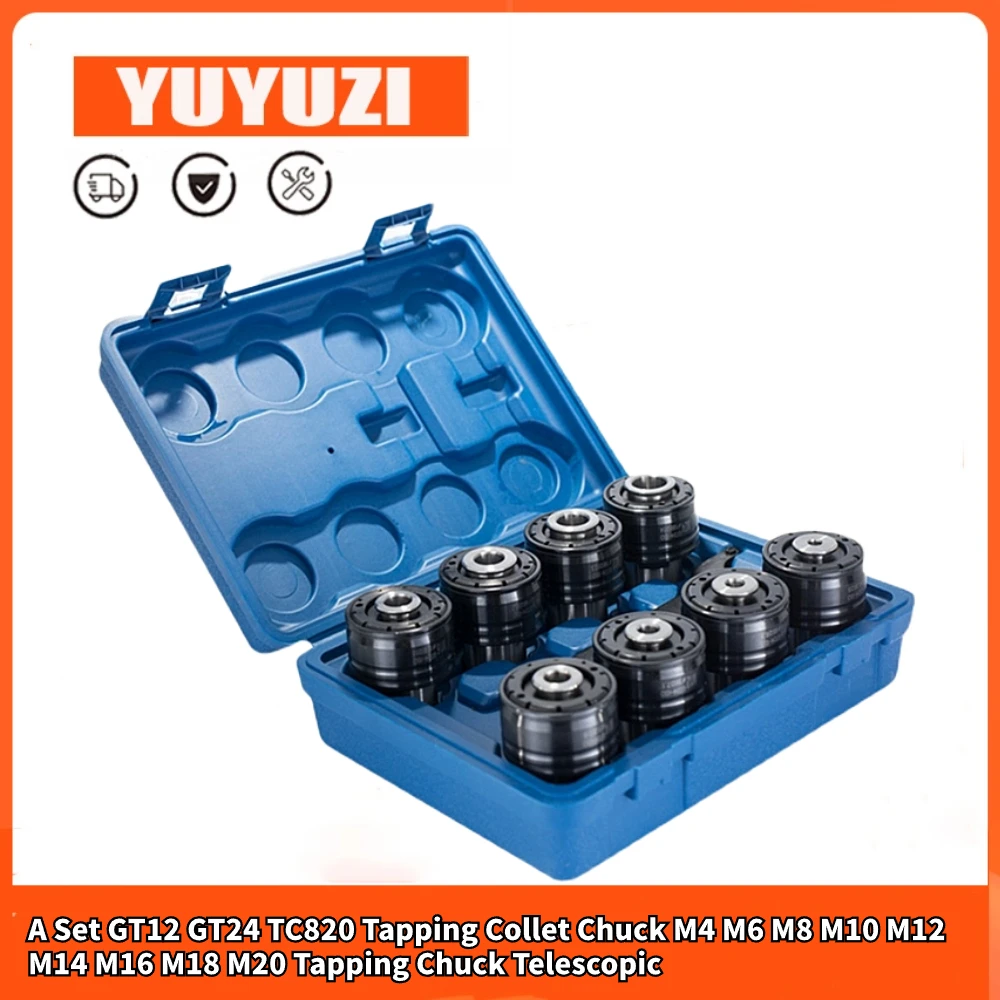 GT12 GT24 TC820 Tapping Collet Chuck M4 M6 M8 M10 M12 M14 M16 M18 M20 Tapping Chuck Telescopic Tool Holder ISO DIN JIS Overload