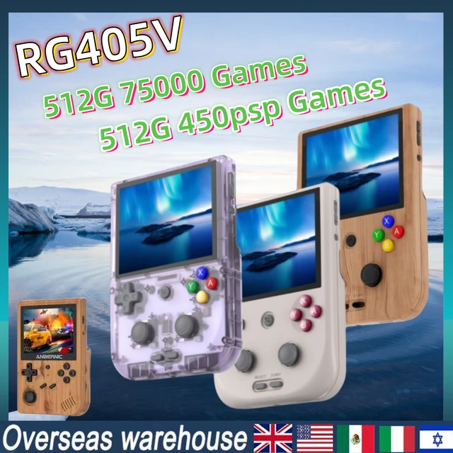 RG405V RG351V ANBERNIC PSP PS2 Games Retro Handheld Game Player 4'' IPS  Touch Screen WIFI Android 12 Unisoc Tiger T618 Boy Gift