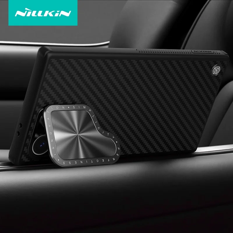 

Ультрамагнитный чехол Nillkin для Samsung Galaxy S24, прочный Противоскользящий армированный чехол из арамидного волокна + ТПУ + металла