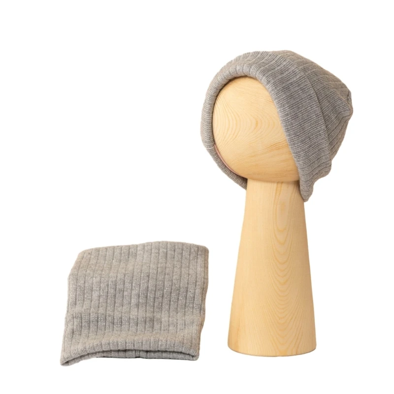 

Теплая шапка для малышей и шарф с запахом на шею для малышей до 3 лет QX2D