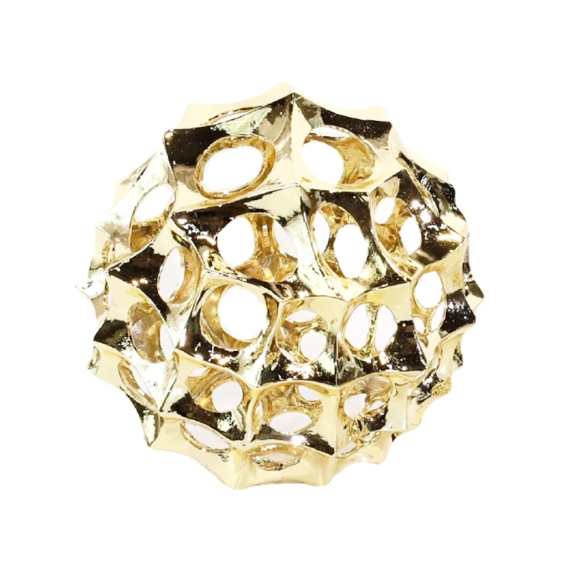 

1 Piece Hollow Ball Round Ball Spike Geometric Abstract Crafts Ornaments Modern Simple Gold Metal Home Decoration Accessories