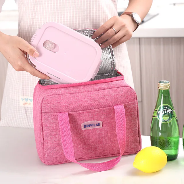 Portable Lunch Bag New Thermal Insulated Lunch Box Tote Cooler Handbag Bento Pouch Dinner Container School Food Storage Bags 4
