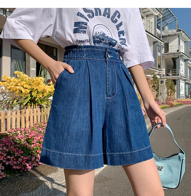 Mais tamanho roupas femininas XL-5XL multi camada desgastado jeans shorts  cor combinando jeans cowboy shorts streetwear itens por atacado - AliExpress