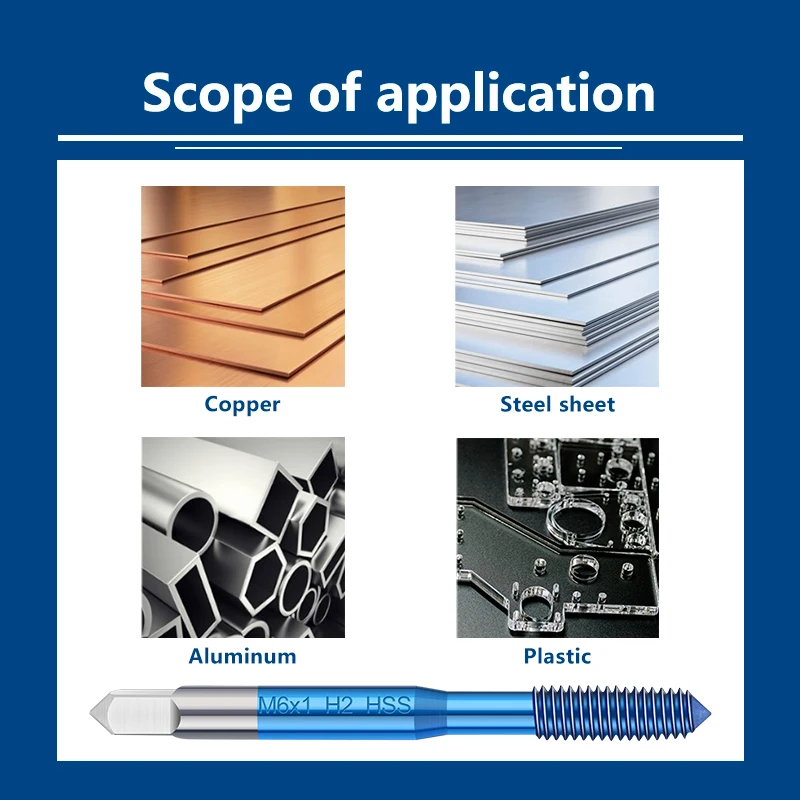 XCAN Fluteless 성형 기계 탭 M2-M16 미터법 기계 플러그 탭 압출 탭 HSS 나사 나사 탭 드릴