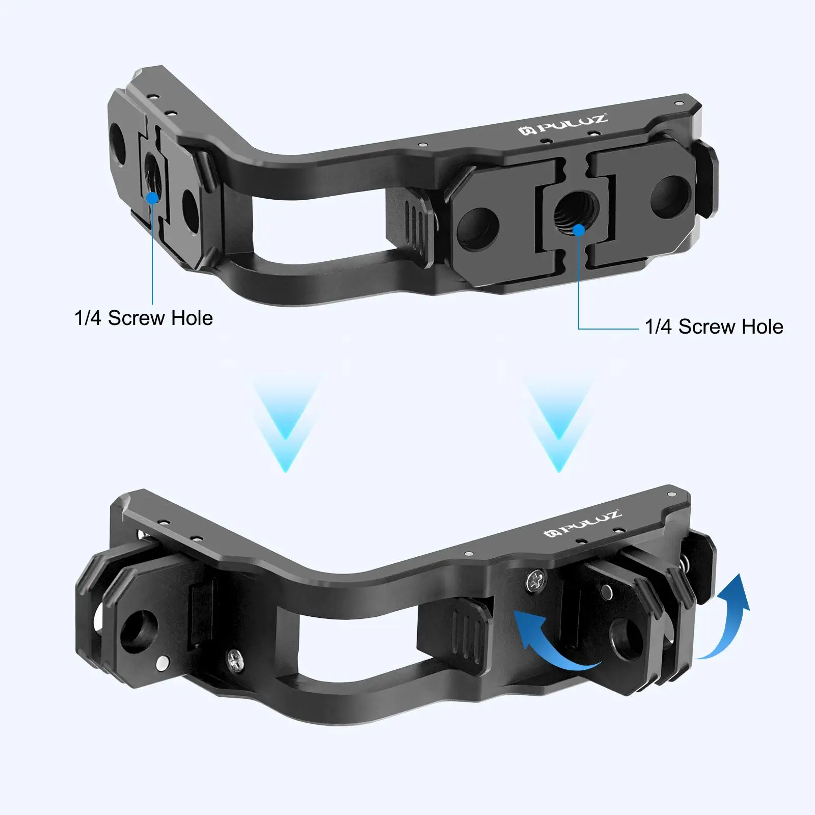 PULUZ for DJI Osmo Action 5 Pro / 4 Vertical Horizontal Shooting Quick Release Metal Magnetic L Bracket