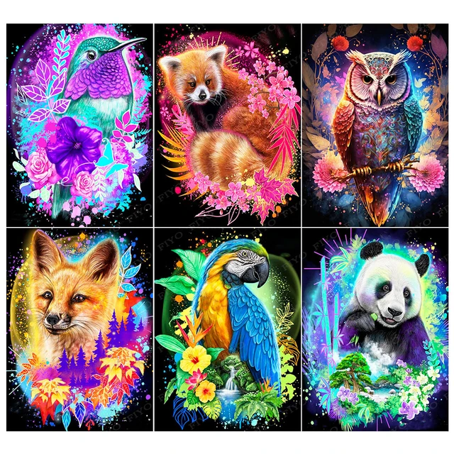 Pintura de diamantes 5D Diy, cuadro de animales, Tigre, Lobo, diamante  cuadrado personalizado, redondo, punto de cruz completo, mosaico,  decoración del hogar - AliExpress