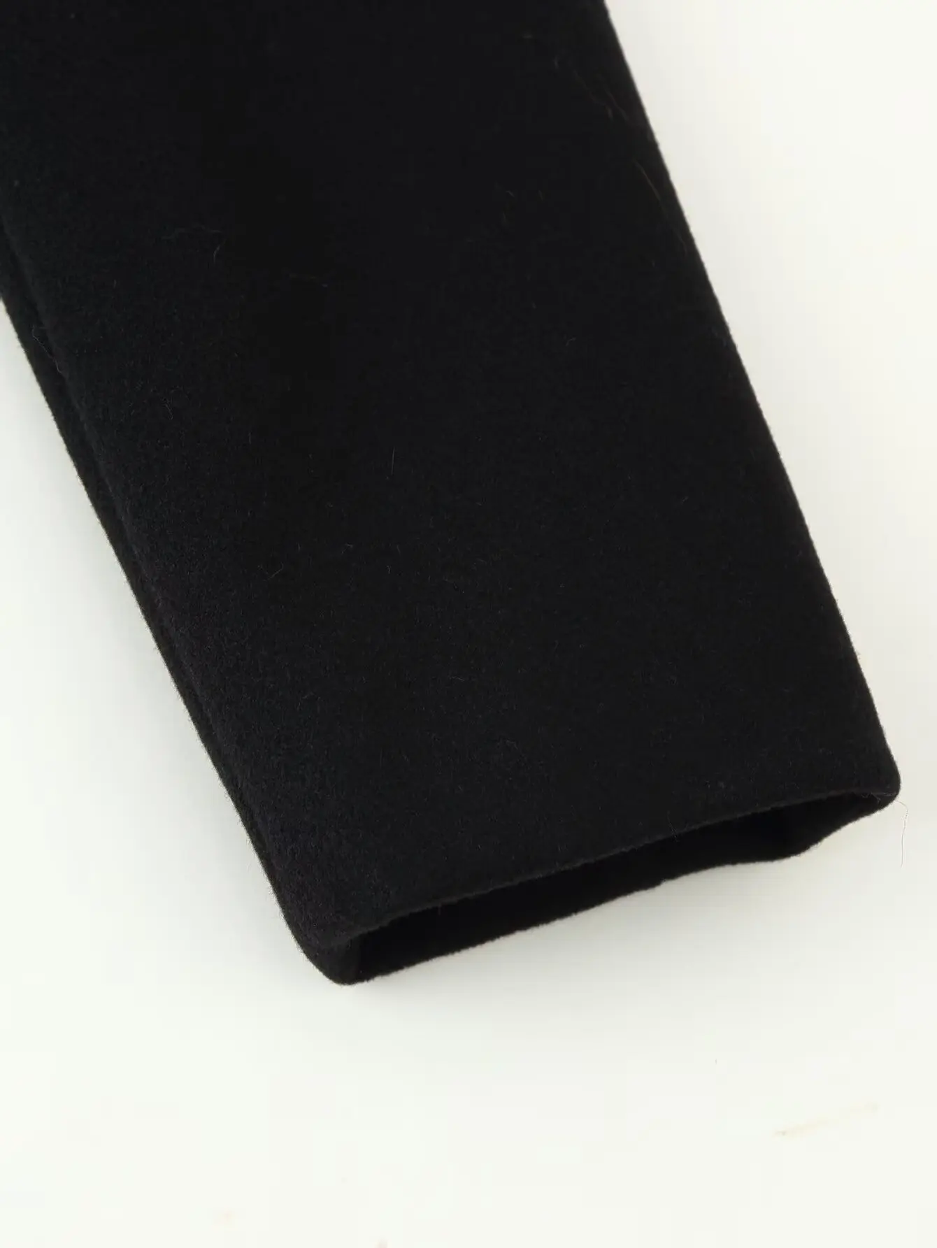 Women Black Elegant Faux Fur Lace Up Woolen Coat Shawl Collar With Belt Lady Full Sleeve Coat Female Autumn Winter Fashion Outwe