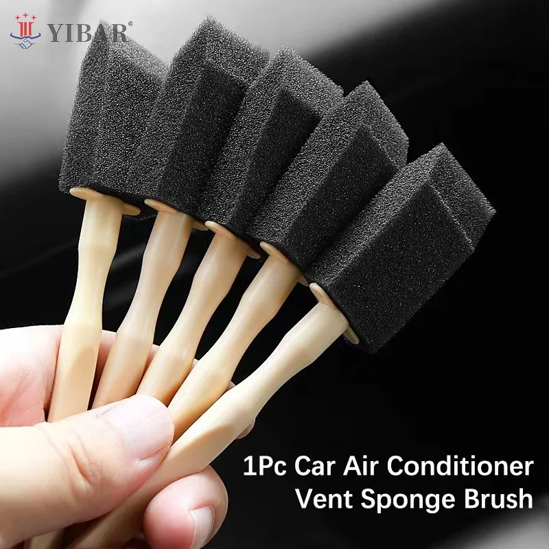 

1Pc Car Air Conditioner Vent Sponge Brush Car Detailing Brush Car Grille Cleaner Detailing Brush Auto Interior Accessories