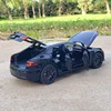 1:24 Tesla Model S Alloy Car Model Diecast Metal Toy Vehicle Car Model Simulation Collection Sound Light Kids Toy Gift C270 4