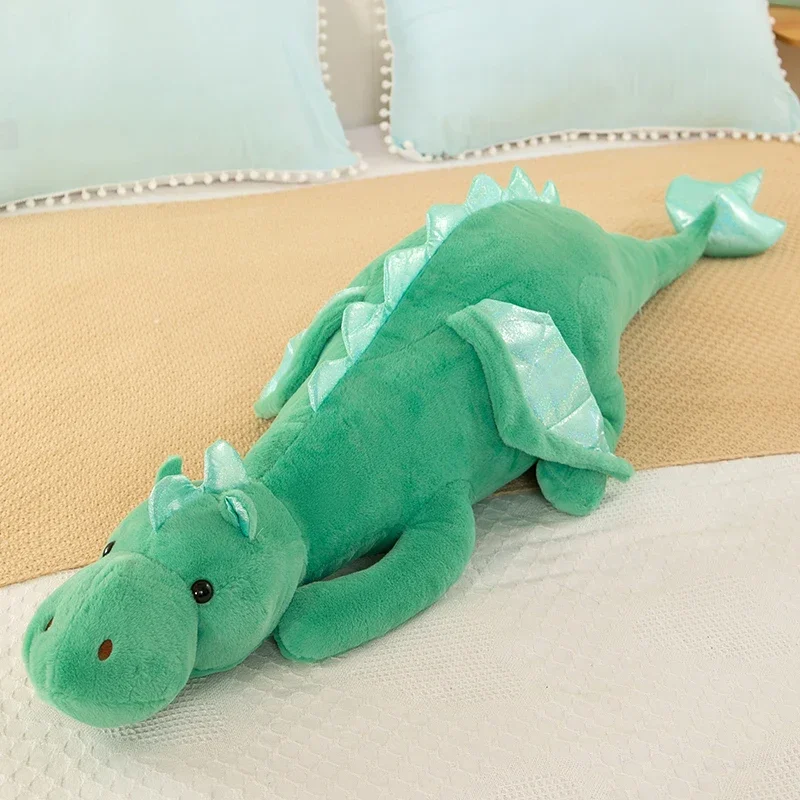 thumbnail image 1 of Cojín de almohada para dormir de 150 cm con forma de dragón volador pequeño, peluche de dinosaurio, regalo de Navidad para niños y niñas, 1 of 5