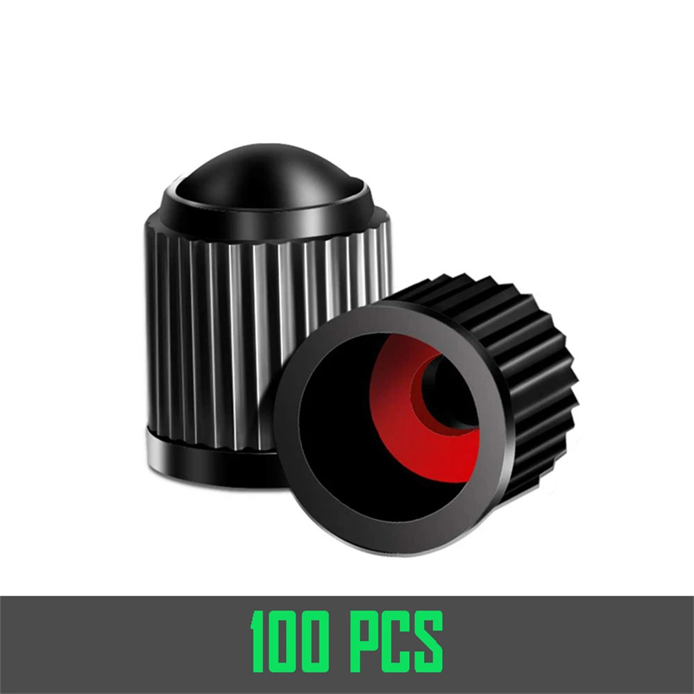 Premium Tire Valve Caps with Rubber Seal - Dustproof and Durable for Cars, Trucks, and Bikes