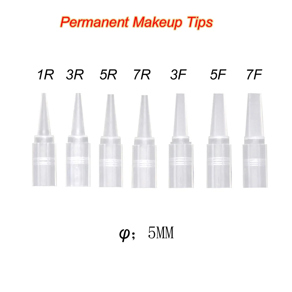 1R/3R/5R/7R/3F/5F/7F Tattoo Tips Permanent Makeup Eyebrow Machine Pen Tips Caps