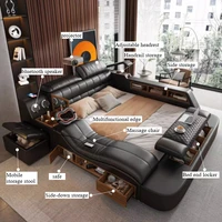 Lit unique pour chambre à coucher, coiffeuse de luxe multifonctionnelle avec espace de rangement, Cama De Lujo Para Dormitorio, accessoires pour la maison 2