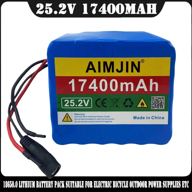 

18650 25,2 V 17400mAh 6S5P литий-ионный аккумулятор встроенный Smart BMS подходит для электрических велосипедов, одноколесных инвалидных колясок и т. д.