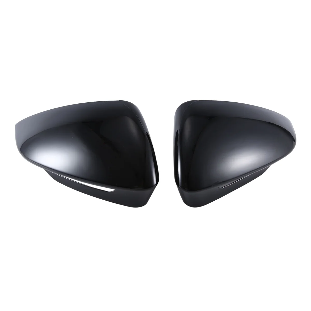 Glossy Black Side Rearview Mirror Replace Cap Cover with Lane Assist for Volkswagen VW ID4 ID.4 ID.6