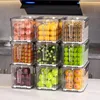 Luxury Sealed Lid Refrigerator Storage Boxr Light Luxury Large Capacity Sealed Refrigerator Cooler 1