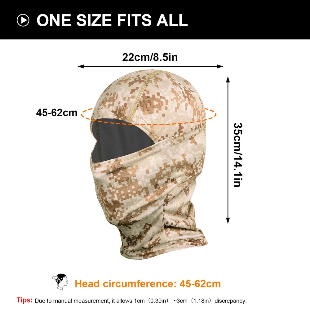 Camouflage Tactical Balaclava Full Face Mask Scarf Hiking Cycling