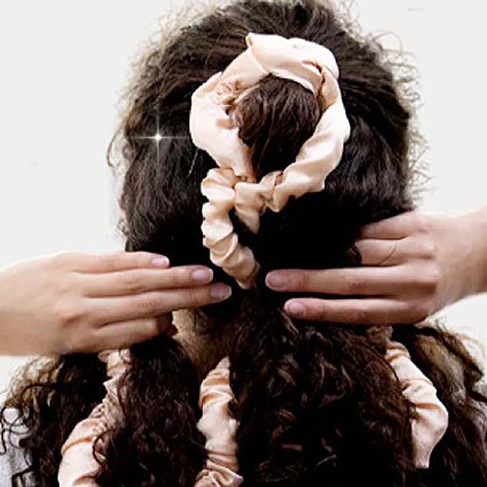 Description Picture 5 of itemLong Medium Hair Headband Heatless Curling Rod Headband No Heat Curls Silk Ribbon Hair Accessories Heatless Hair Curler