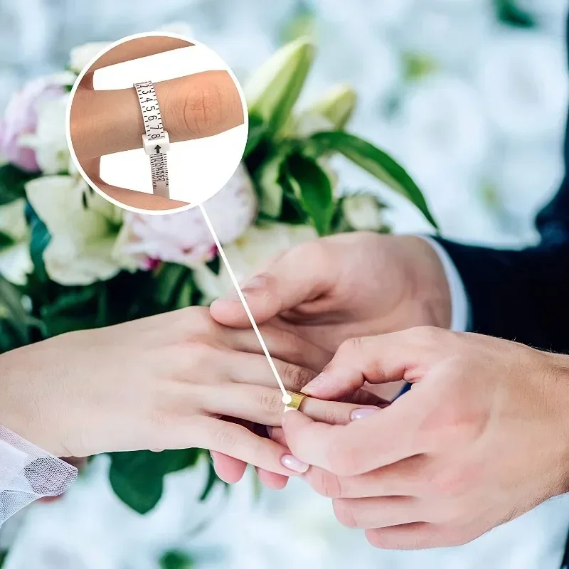 1pc Ring Sizer Convenient Precise Measuring Tool Reusable Finger Size Measuring Tape Jewelry Sizing Tool US/EU/UK Rings Size jewelry stick
