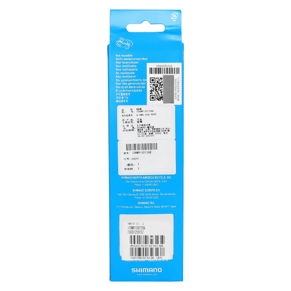Bicycle Chains Bicycle Chain SHIMANO XTR CN-M9100-12 12 Speed MTB Bike Chain 126 Links with Quick-Link HG Chain for Mountain Bike Original Bicycle Parts