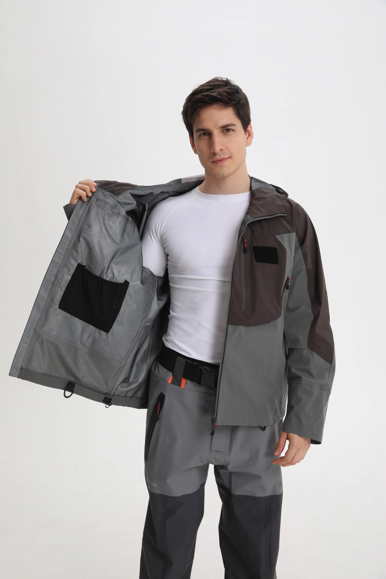 Men Lightweight Guide Windbreaker Fishing Jacket Waterproof Breathable Raincoat Fly Fishing Wader Jacket Wading clothing apparel
