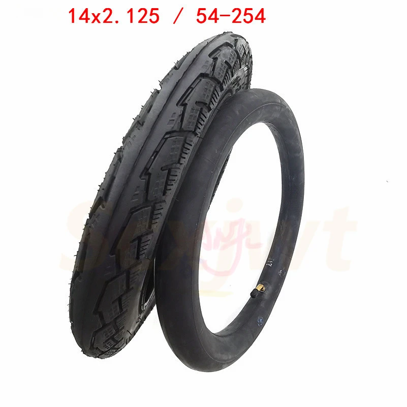Durable 14-Inch Electric Bicycle Tires with Inner Tube