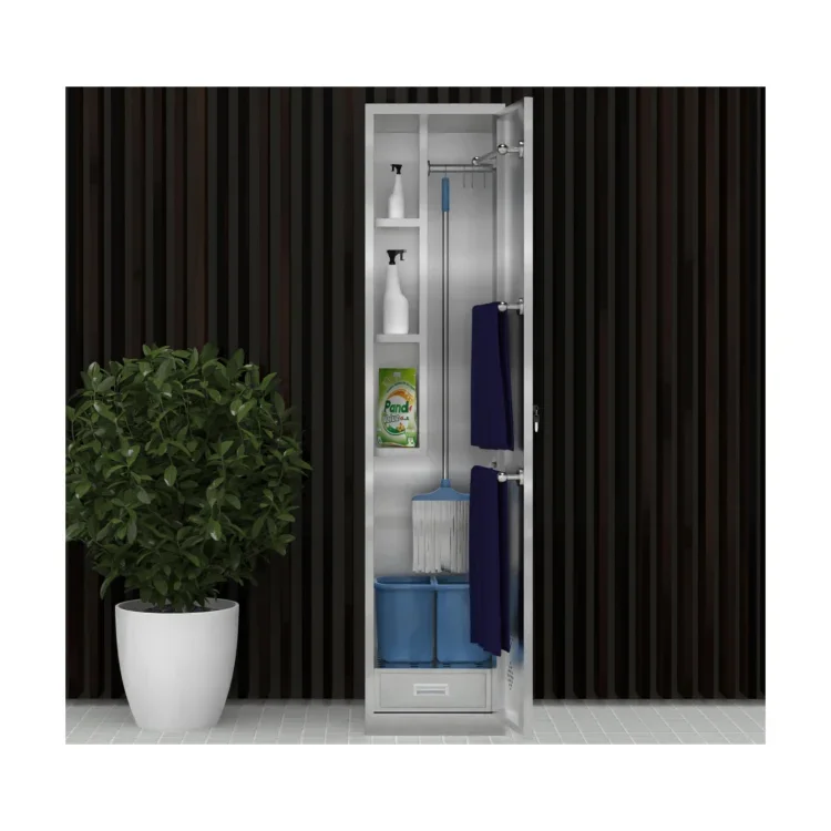 Stainless Steel Cleaning Tool Locker Waterproof And Moisture-proof Outdoor Cabinet Cleaning Supplies Storage Cabinets