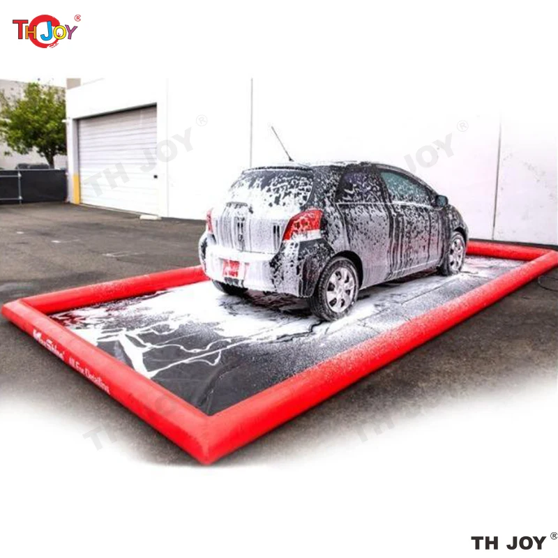 Fast air shipping, Environment-protection Water Container PVC Pool Portable Inflatable Car Wash Mat, Airtight Car Wash Pool Mat