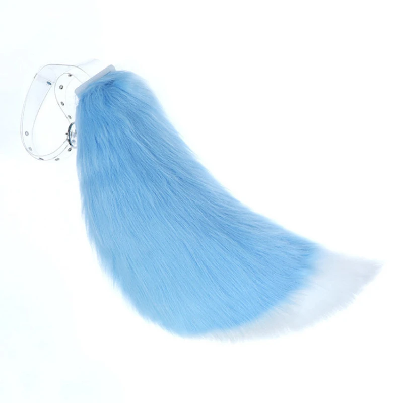 

Simulated animal tail cosplay stage performance clothing accessories transparent belt plush wolf tail