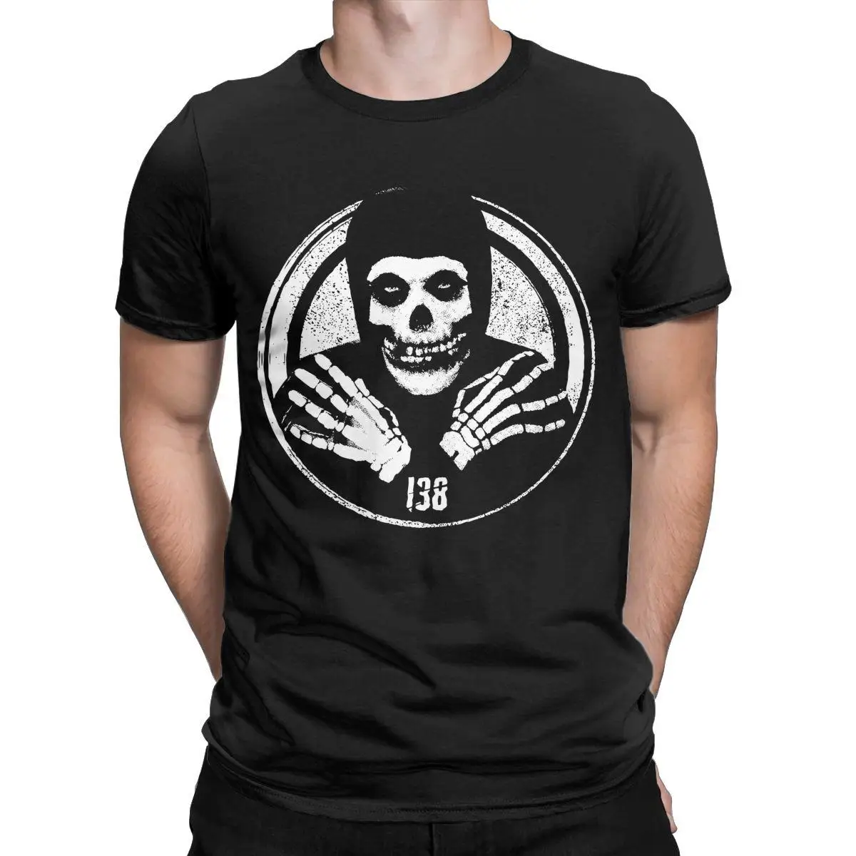 

Crimson Ghost Misfits Men T Shirts Skull Funny Tee Shirt Short Sleeve Crew Neck T-Shirt Pure Cotton Summer Tops