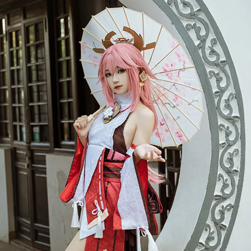 ִϸ̼  Ʈ Yae Miko ڽ ǻ, ̳ Ƽ ߿   巹 ǻ  ҷ ǻ